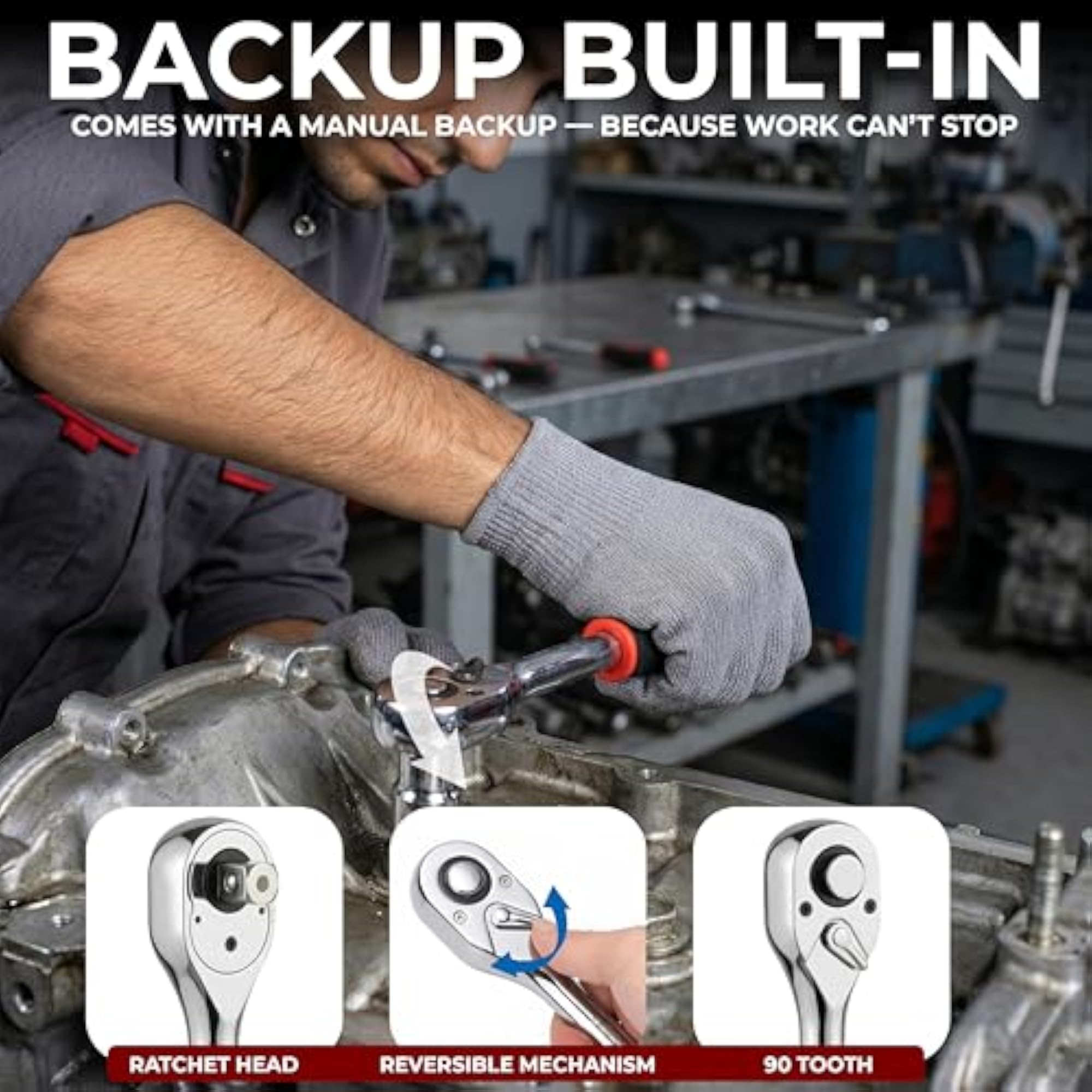 BW12-70 Cordless Ratchet Wrench Kit, 12V Brushless